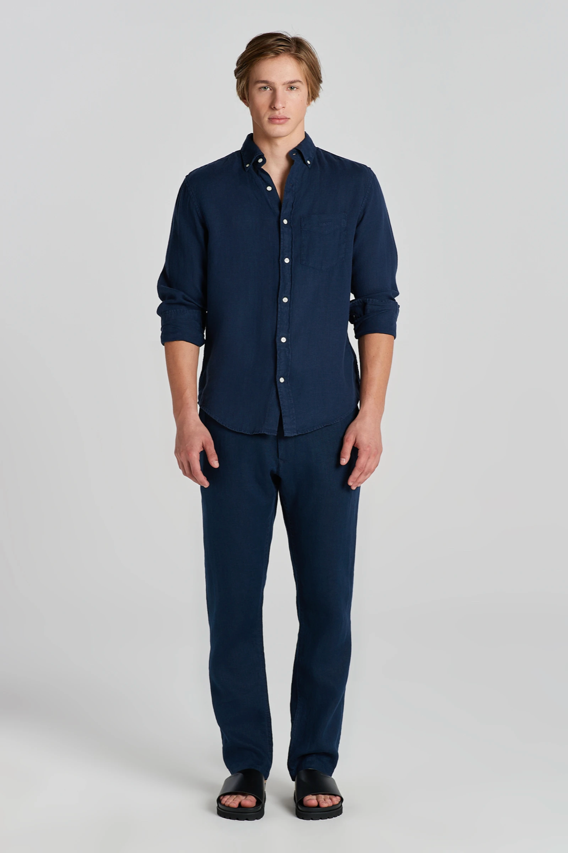 Chemise en lin teinté homme – légère et respirante – plusieurs coloris – Gant