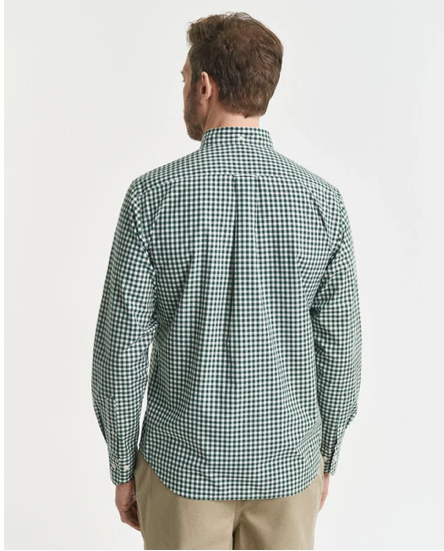 Chemise à carreaux regular en popeline gingham homme – Gant
