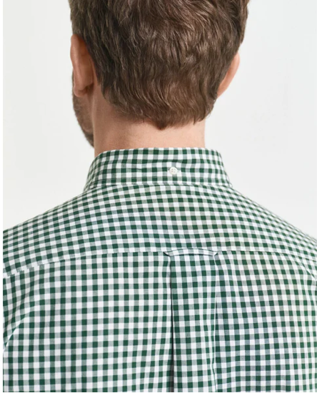 Chemise à carreaux regular en popeline gingham homme – Gant