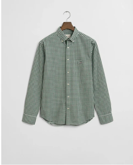 Chemise à carreaux regular en popeline gingham homme – Gant