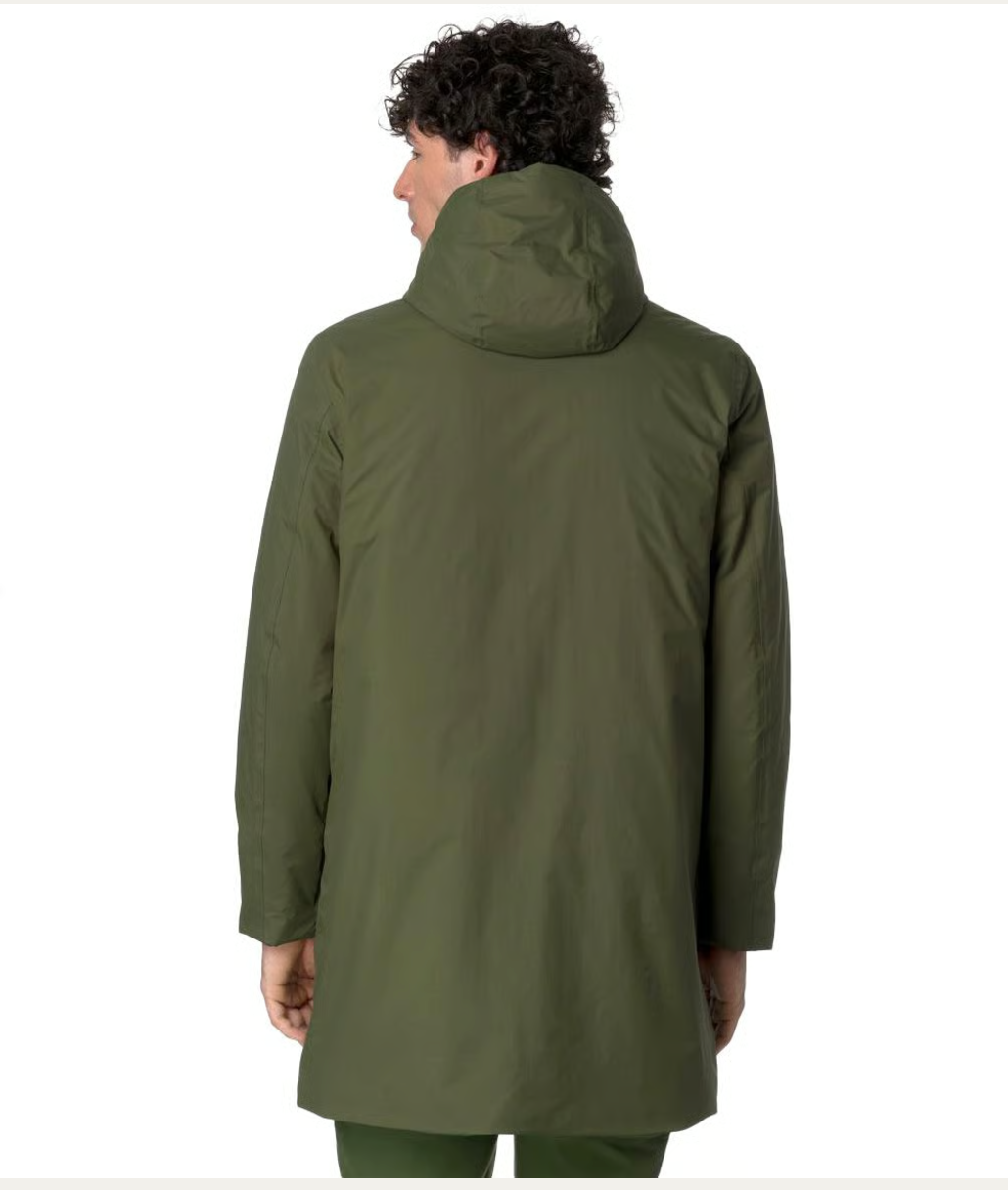 K-Way Thomas Warm Ottoman Homme Green Cypress – Veste imperméable, coupe-vent et chaude | Boutique Urban Chic