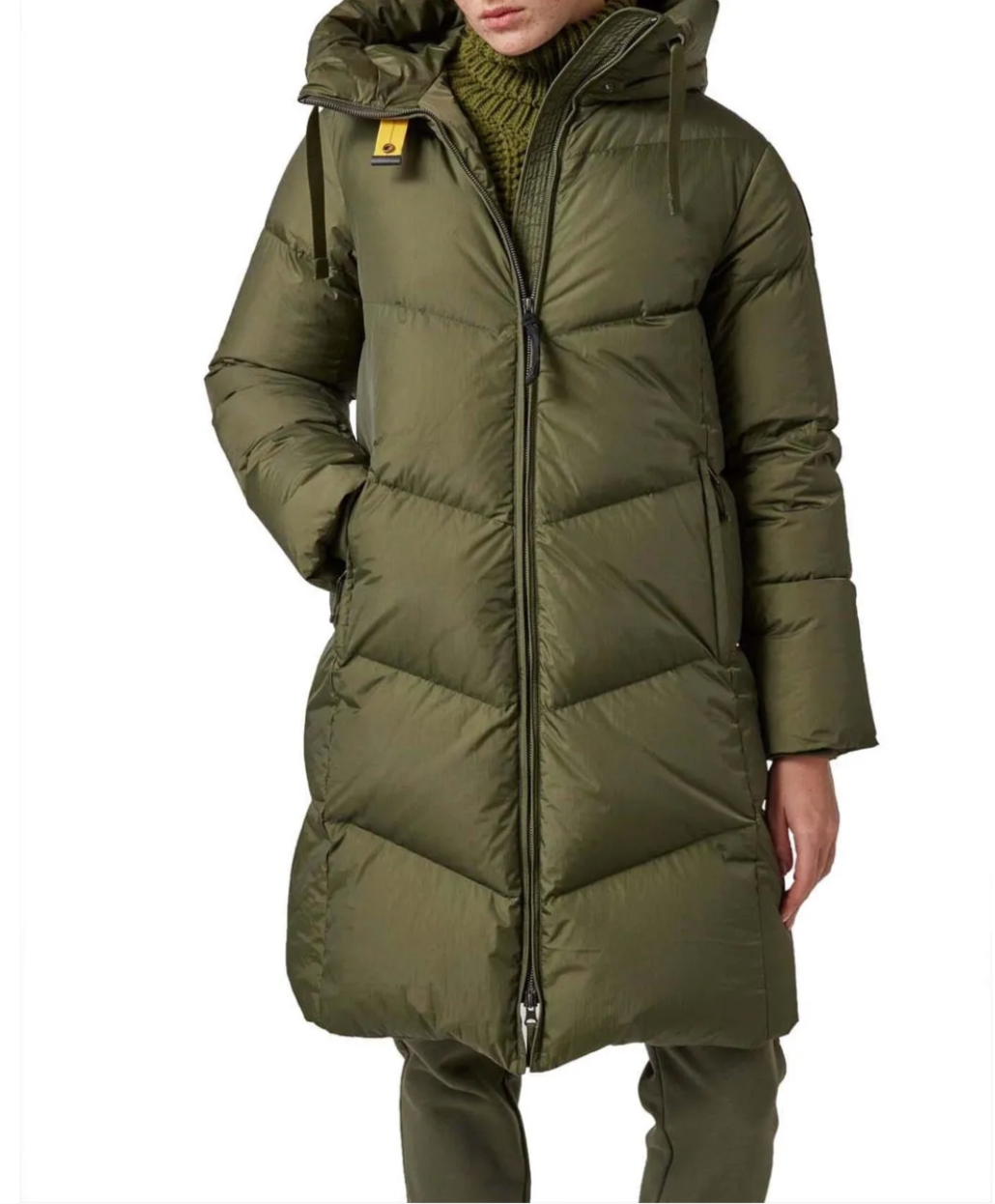 Doudoune femme Parajumpers Rindou Rosemary (vert) – manteau chaud grand froid, capuche – Urban Chic Boutiques