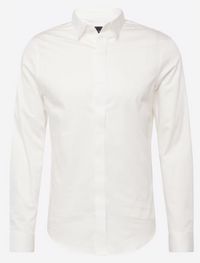 Chemise blanche homme Armani Exchange – Coton premium, élégante, manches longues