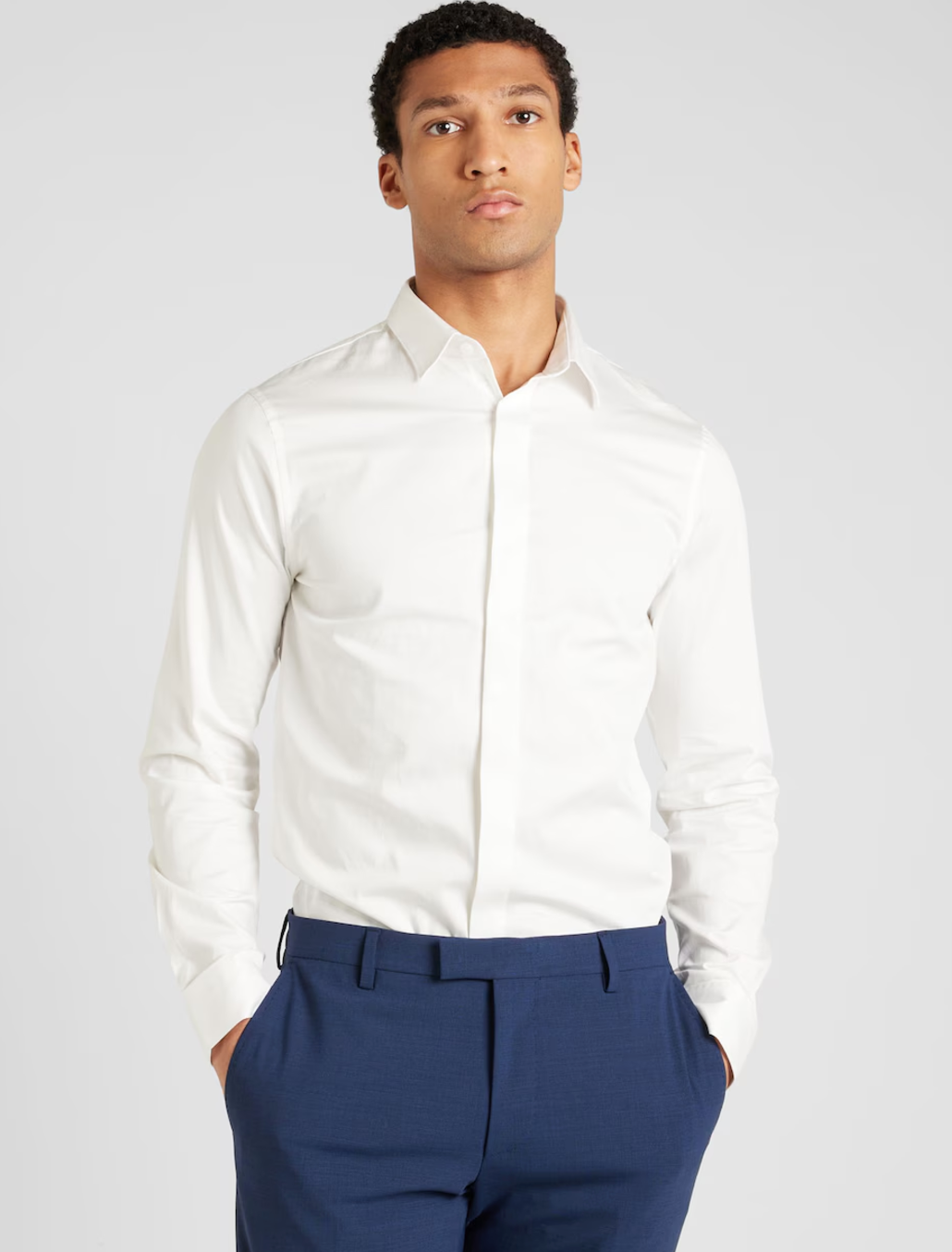 Chemise blanche homme Armani Exchange – Coton premium, élégante, manches longues