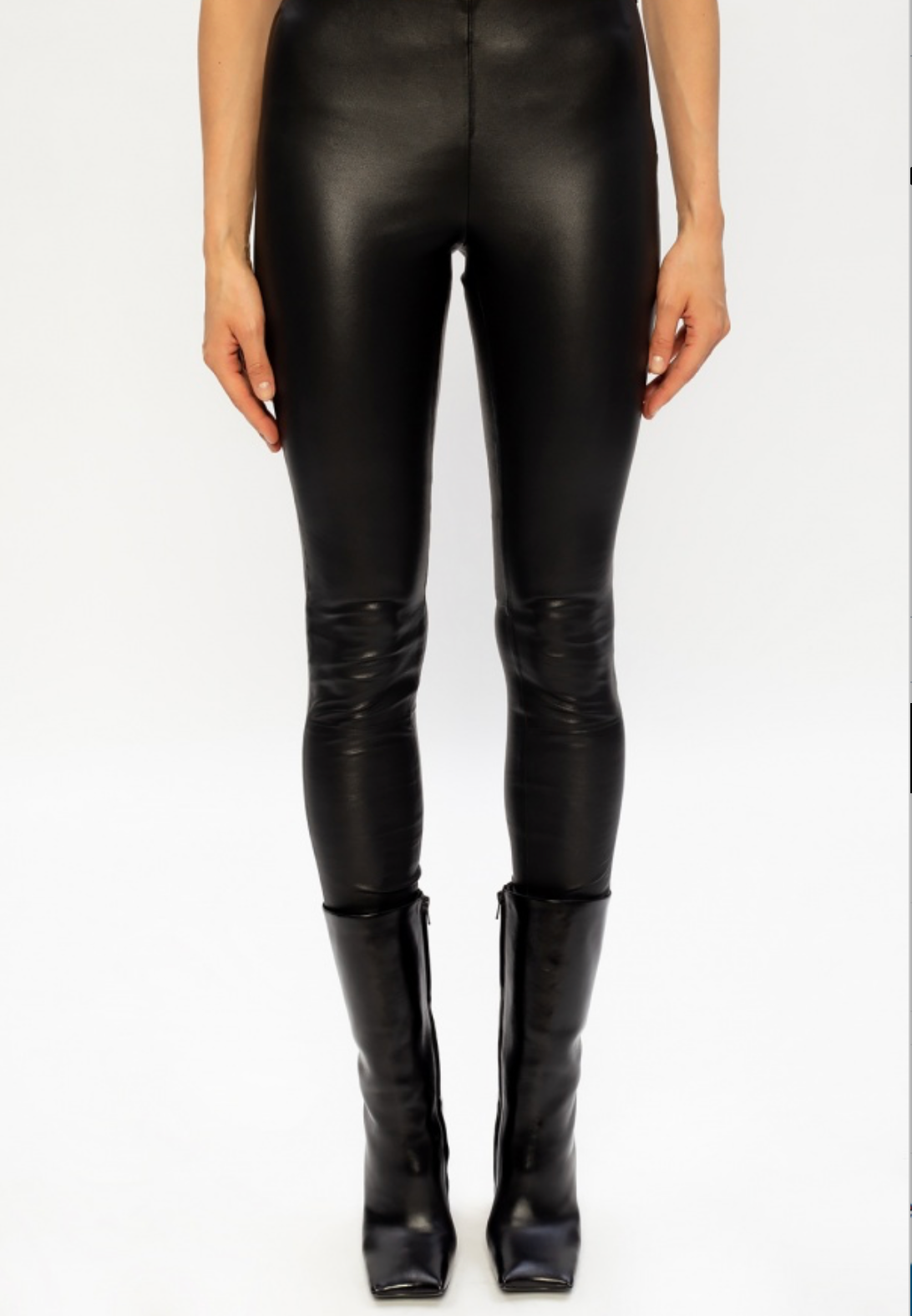 Legging cuir Noir Femme 