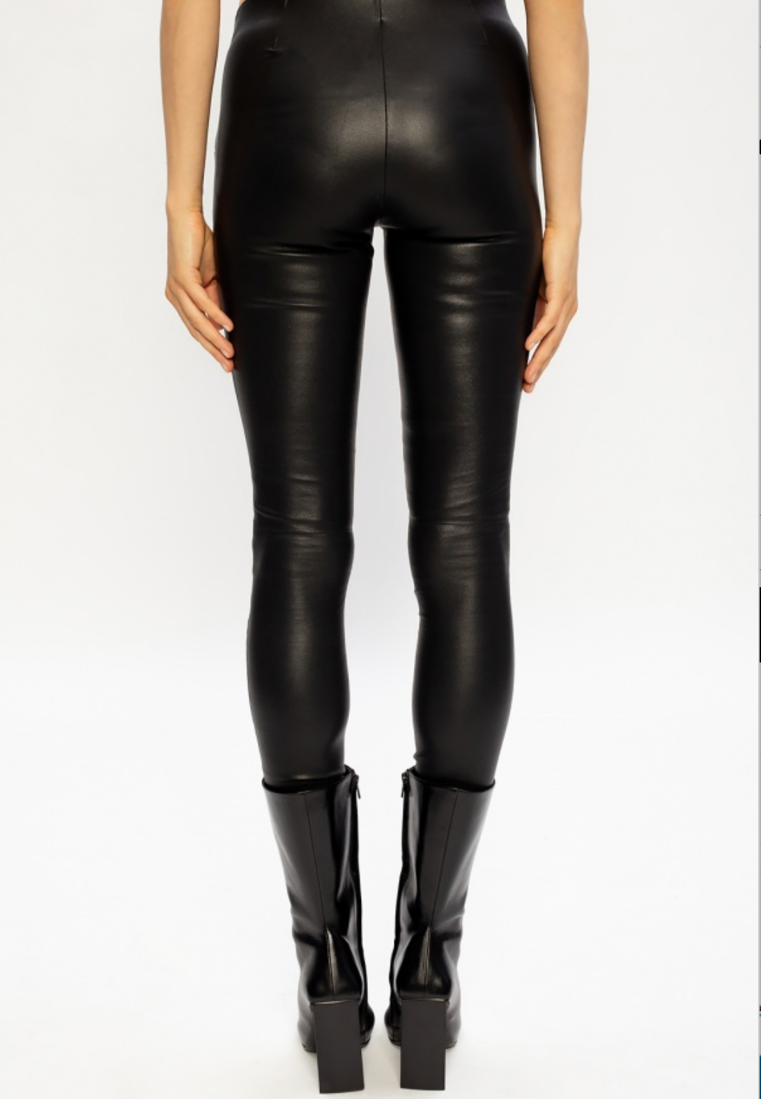 Legging cuir Noir Femme 