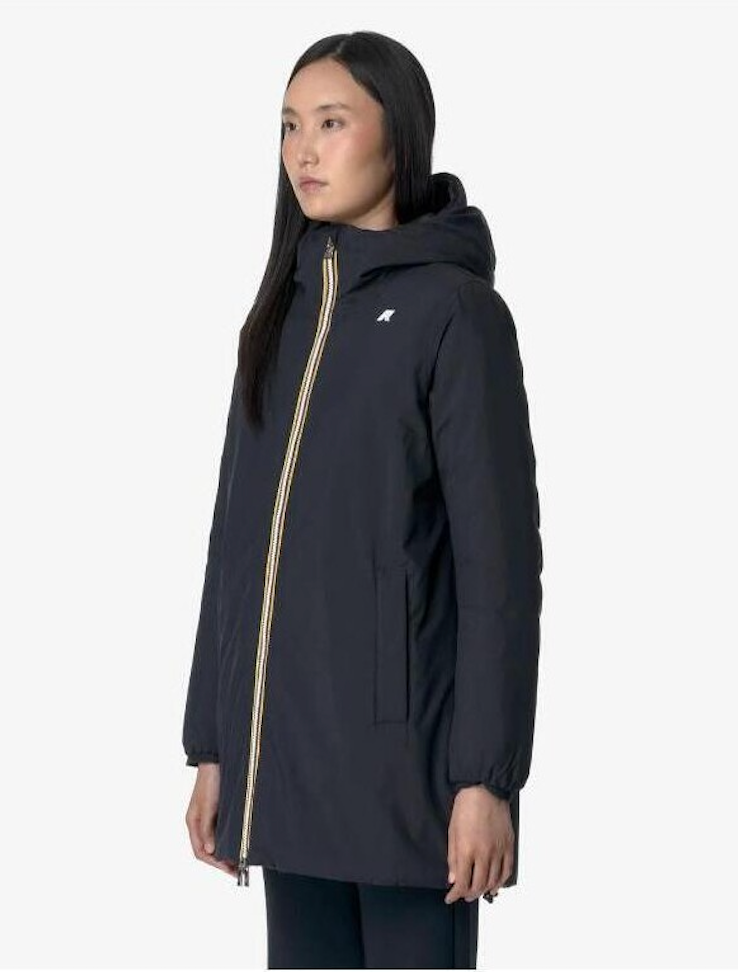 Parka K-Way réversible bleu marine et noir
