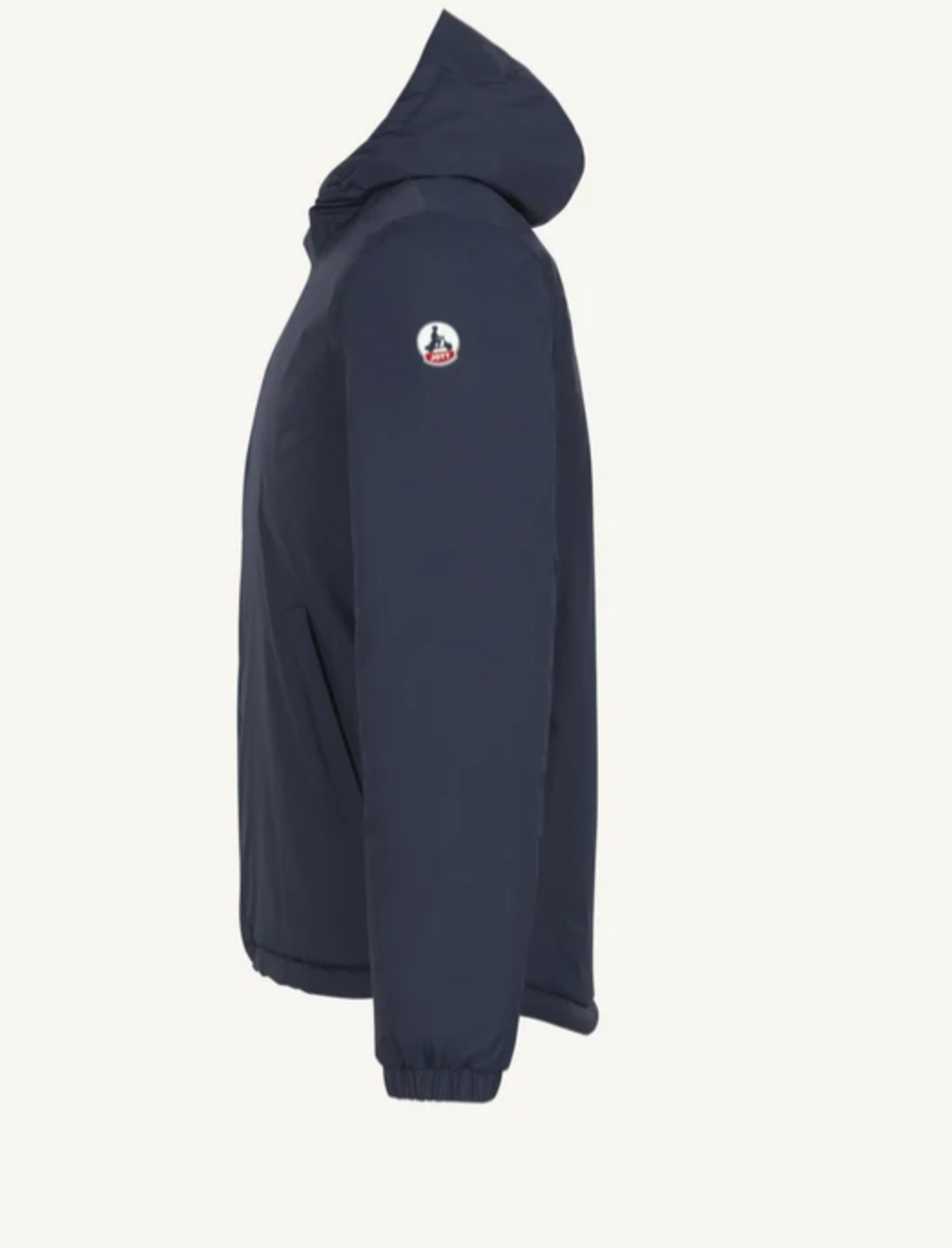 Doudoune homme BERGEN 2.0 marine JOTT vue de profil capuche