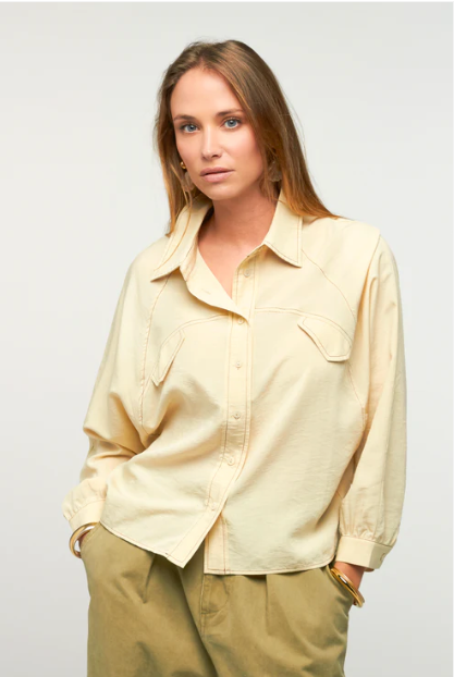 Chemise Western fluide femme rose ou ivoire style casual chic – Adoré Paris
