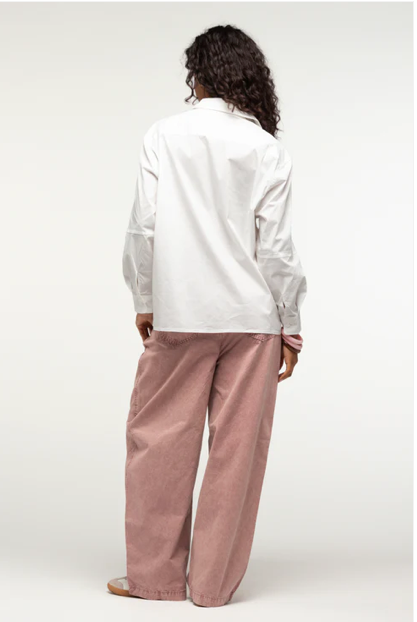 Chemise coupe Droite Daria broderie "Je t'adore" - Adoré Paris