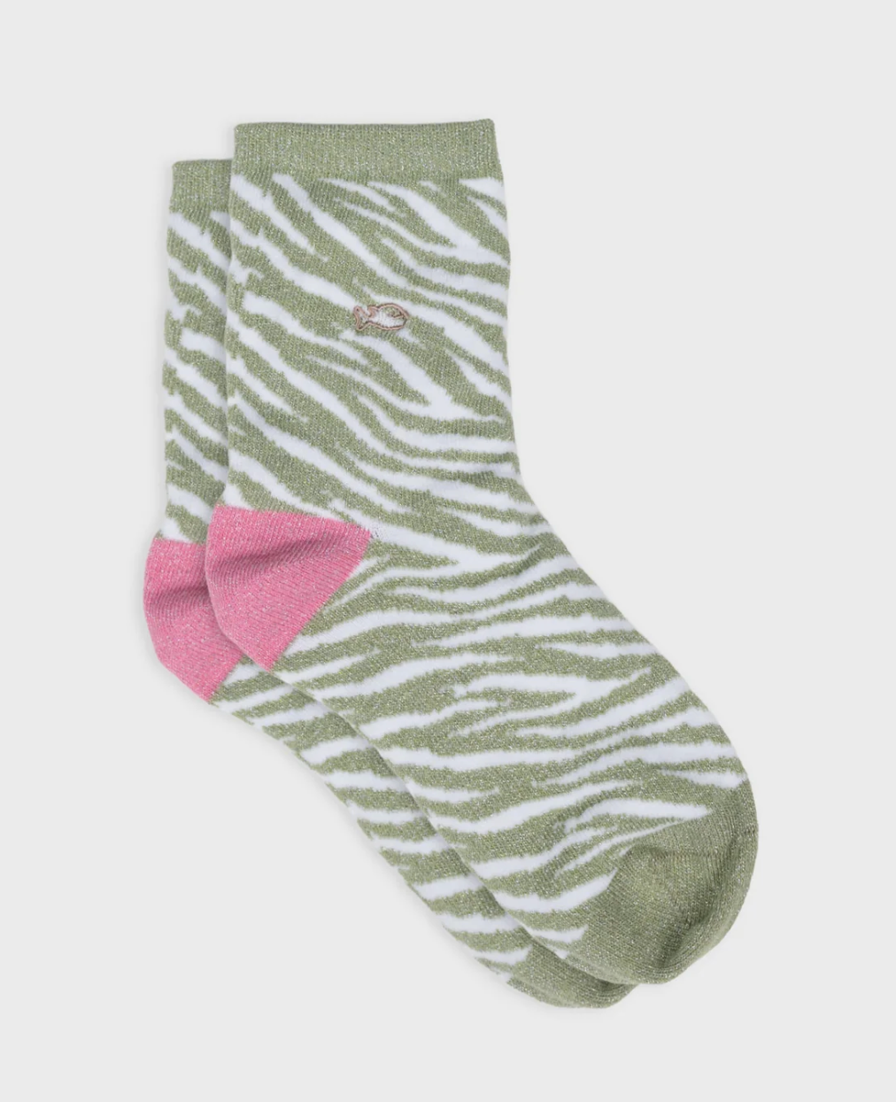 Chaussettes à paillettes en coton BIO  motif zèbre femme – plusieurs coloris – BILLYBELT