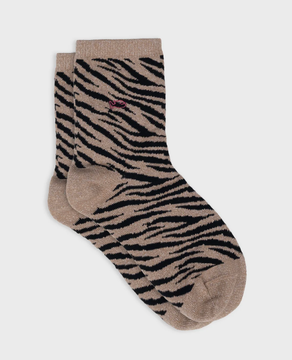 Chaussettes à paillettes en coton BIO  motif zèbre femme – plusieurs coloris – BILLYBELT