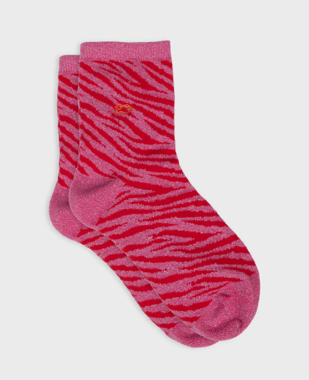 Chaussettes à paillettes en coton BIO  motif zèbre femme – plusieurs coloris – BILLYBELT