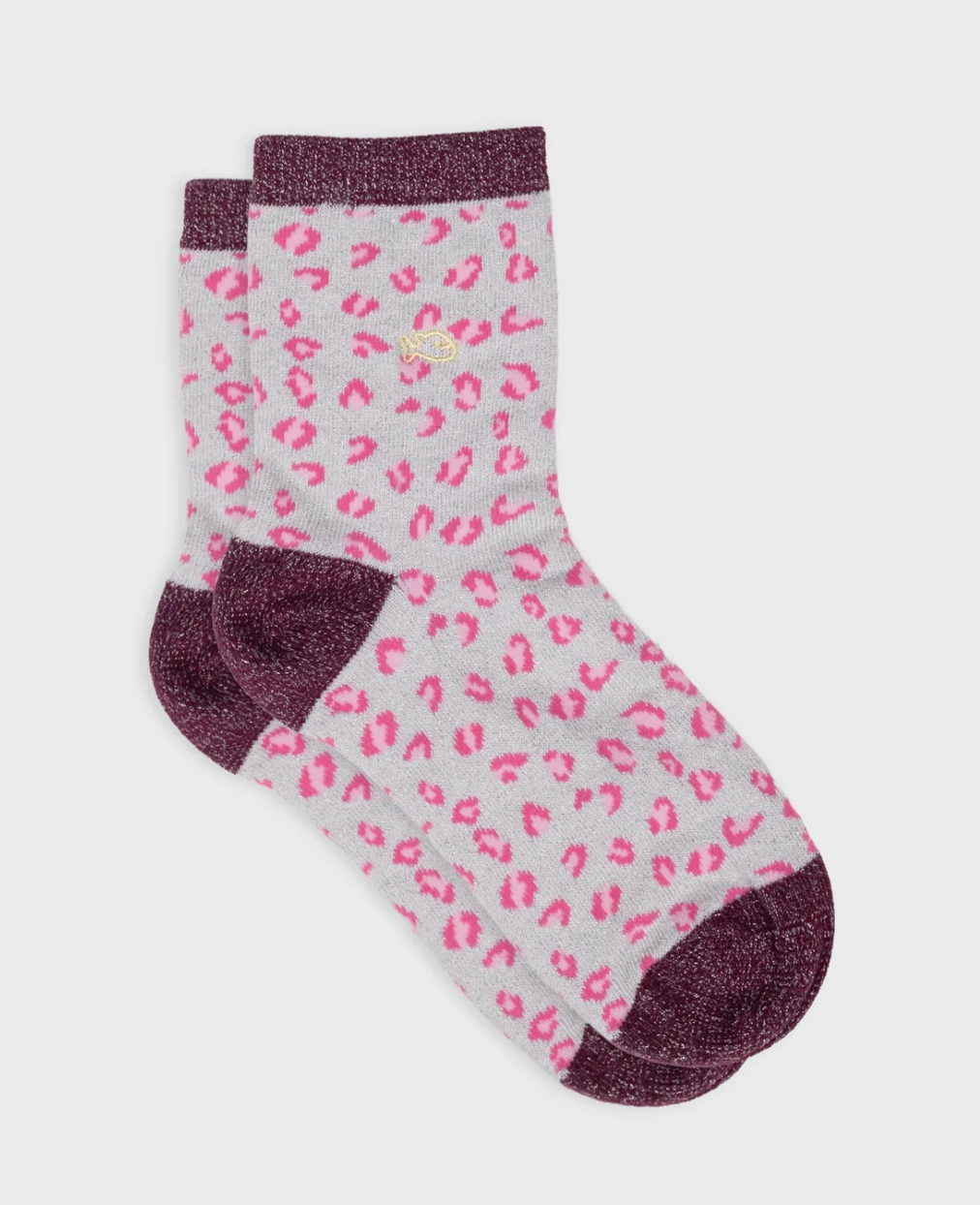 Chaussettes femme léopard à paillettes en coton BIO – Plusieurs coloris tendance – BILLYBELT