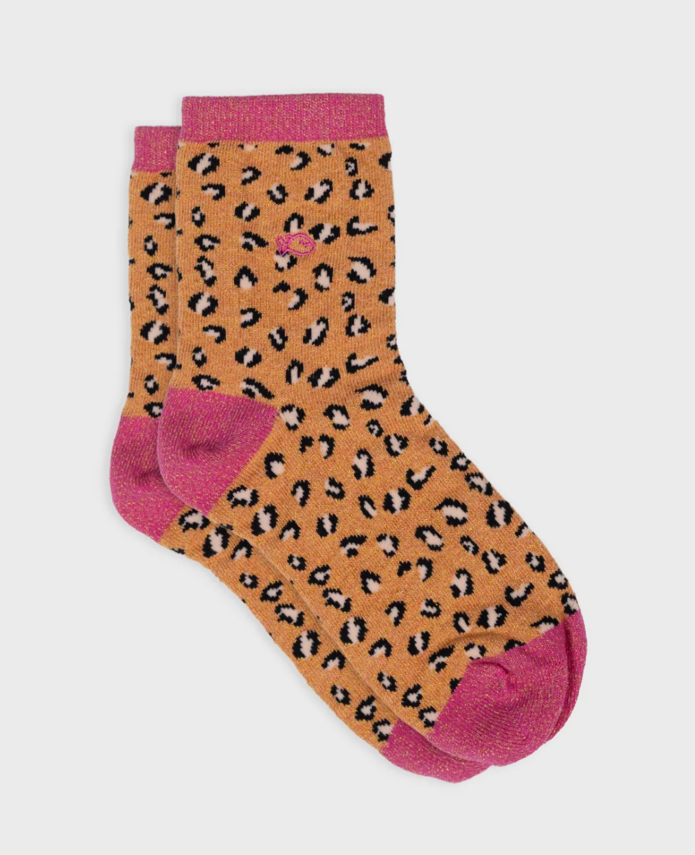 Chaussettes femme léopard à paillettes en coton BIO – Plusieurs coloris tendance – BILLYBELT