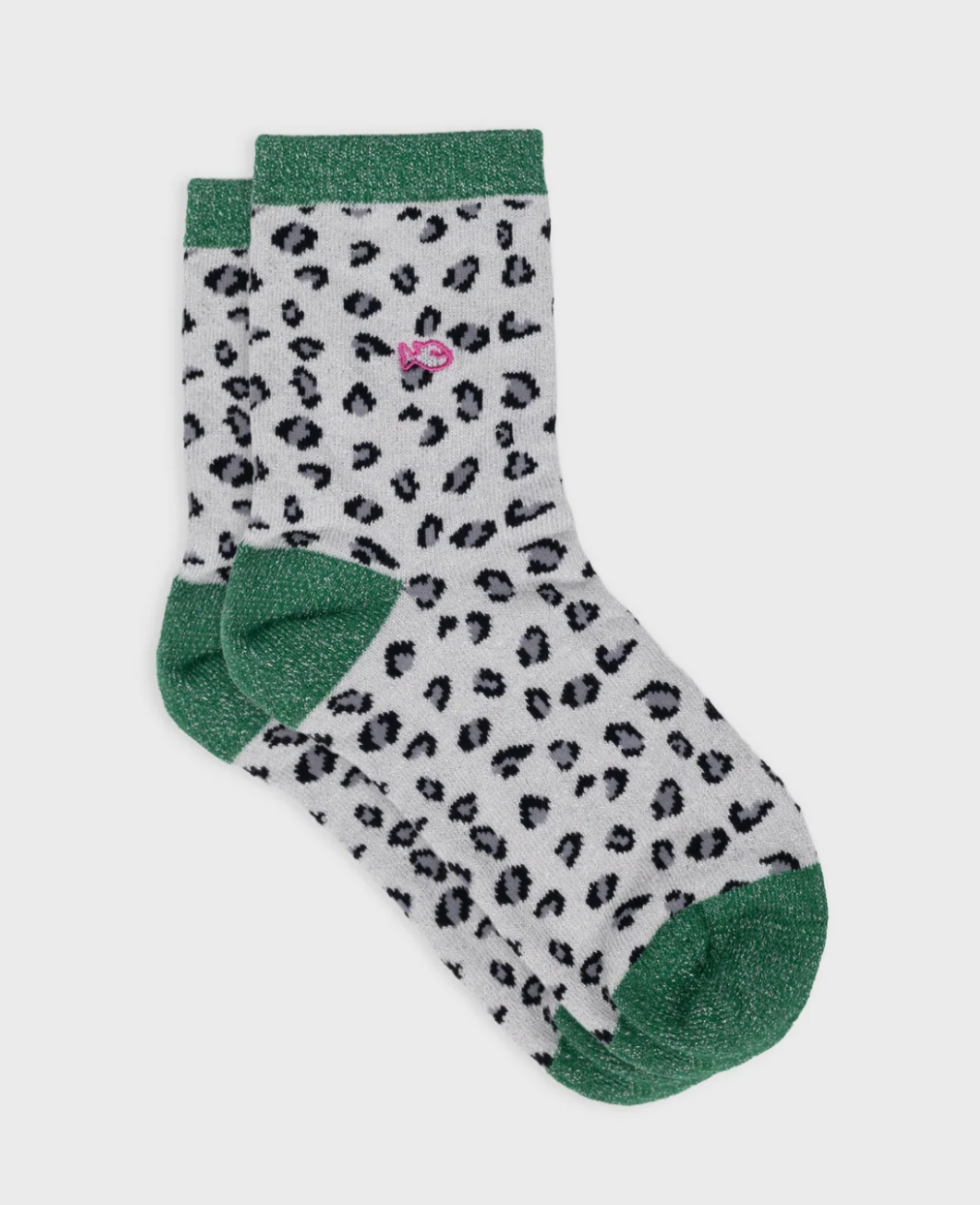 Chaussettes femme léopard à paillettes en coton BIO – Plusieurs coloris tendance – BILLYBELT