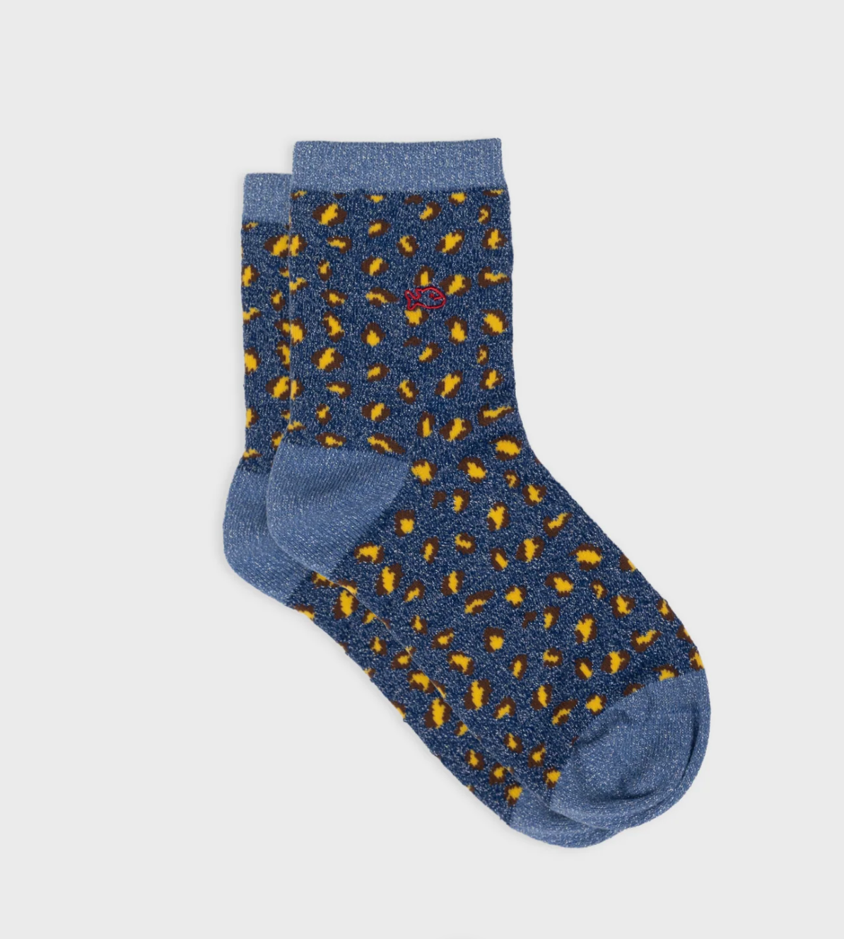 Chaussettes femme léopard à paillettes en coton BIO – Plusieurs coloris tendance – BILLYBELT