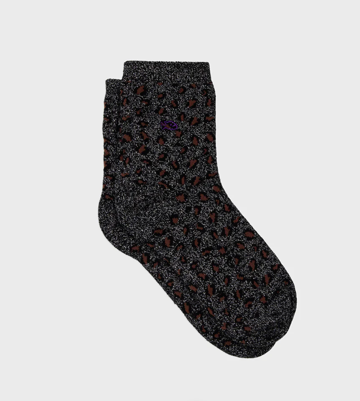Chaussettes femme léopard à paillettes en coton BIO – Plusieurs coloris tendance – BILLYBELT