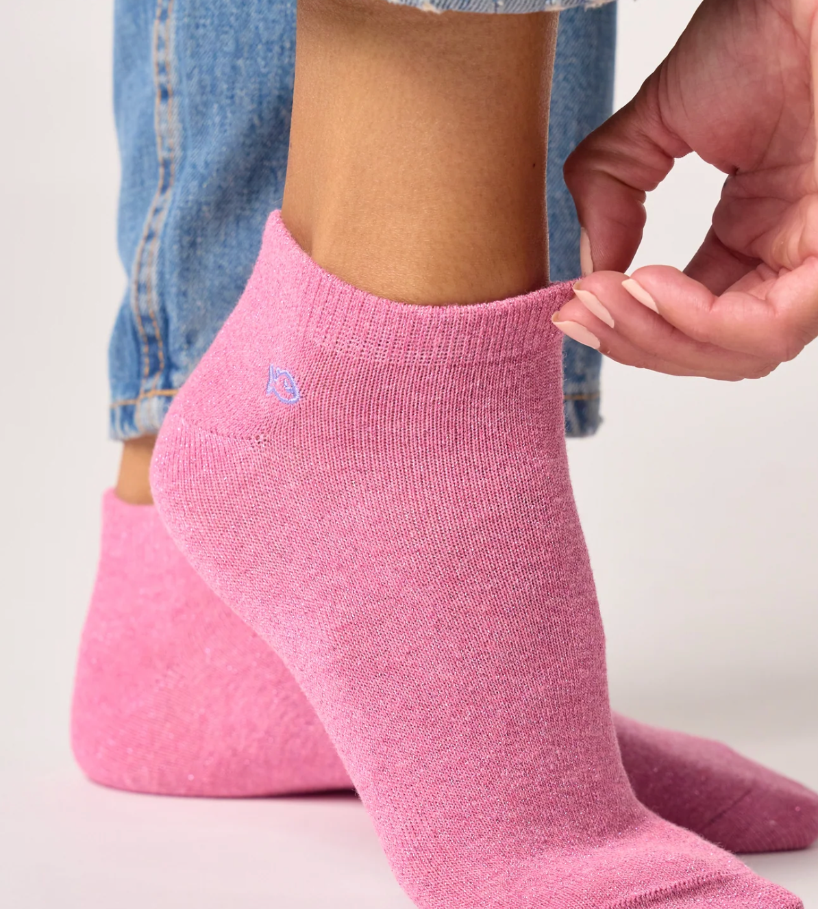 Socquettes à paillettes en coton BIO femme tendance et confort - Plusieurs coloris – BILLYBELT