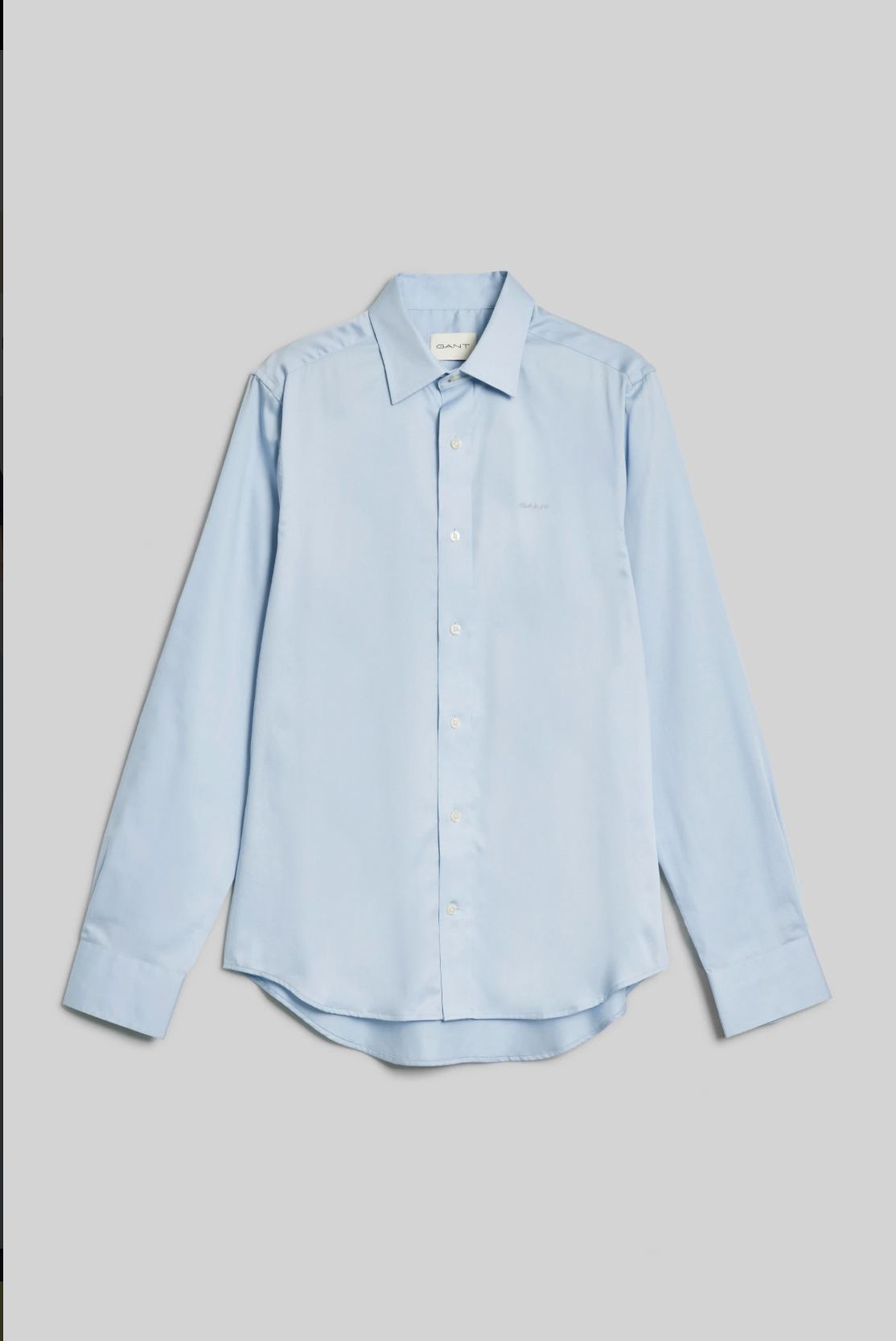 Chemise satinée bleu clair homme coupe élégante manches longues - GANT