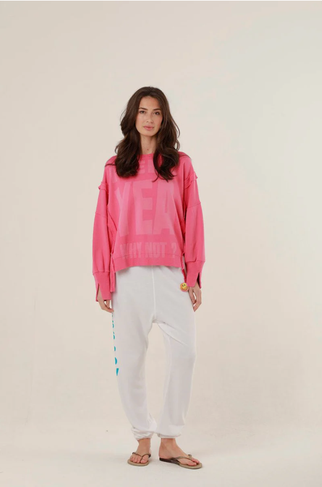 Sweat JUDY effet délavé boyfriend en coton - ONE TEE