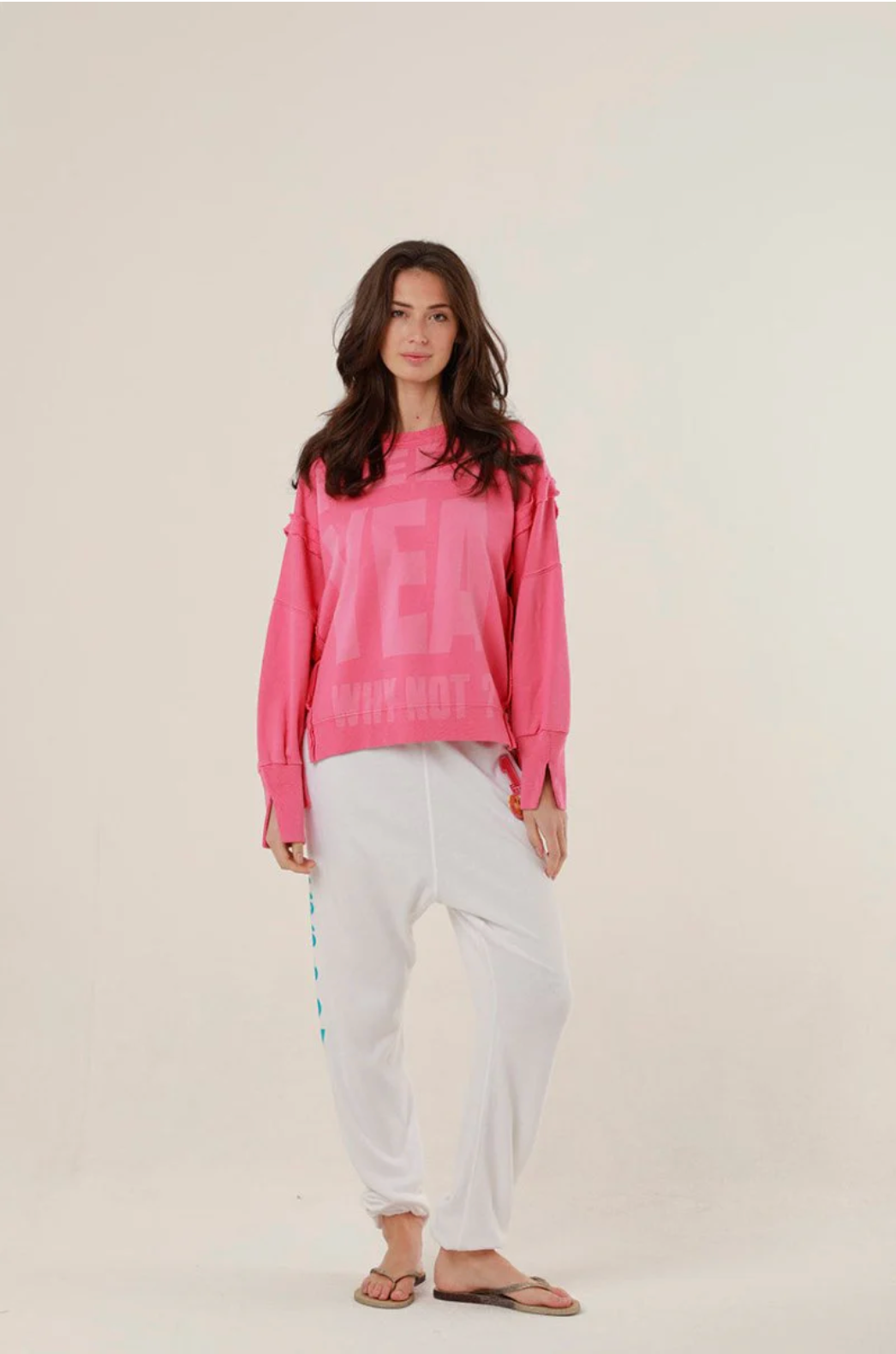 Sweat JUDY effet délavé boyfriend en coton - ONE TEE