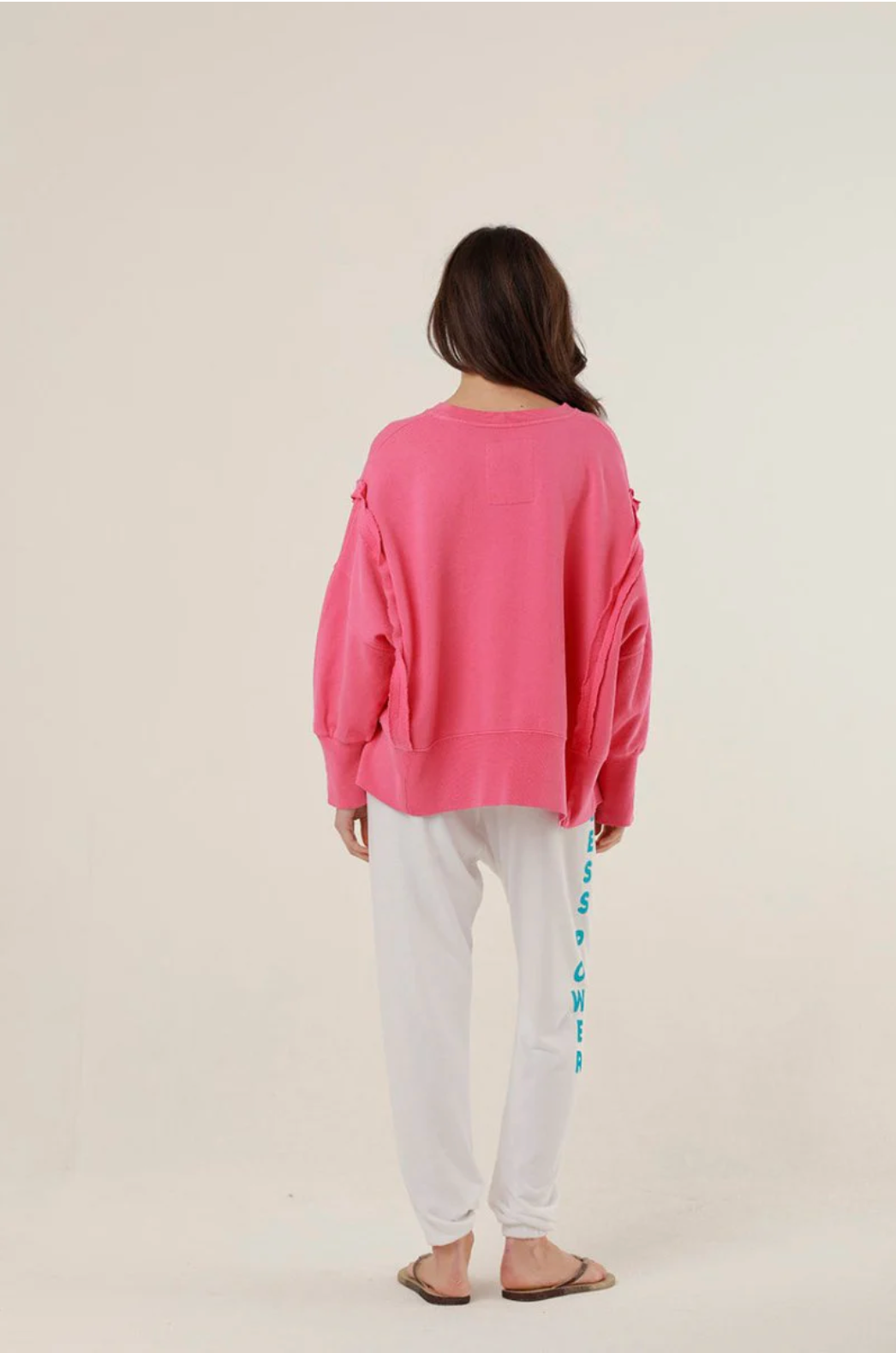 Sweat JUDY effet délavé boyfriend en coton - ONE TEE
