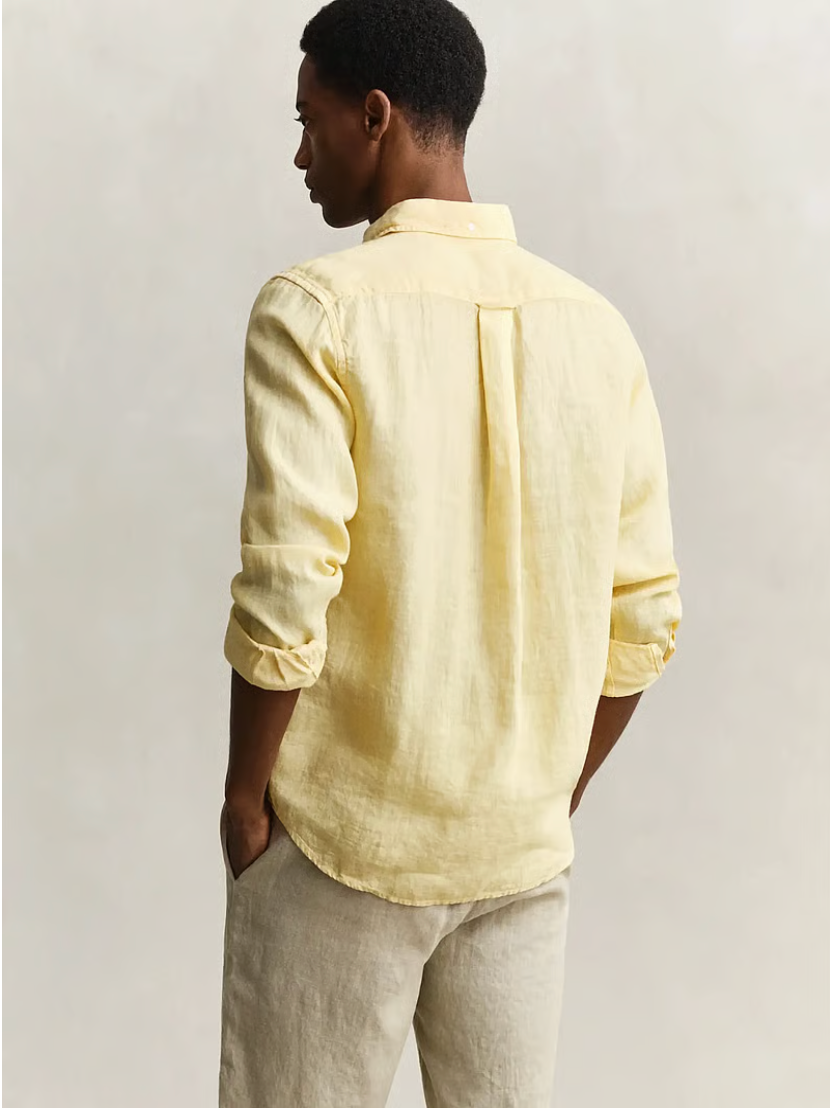 Chemise en lin teinté homme – légère et respirante – plusieurs coloris – Gant