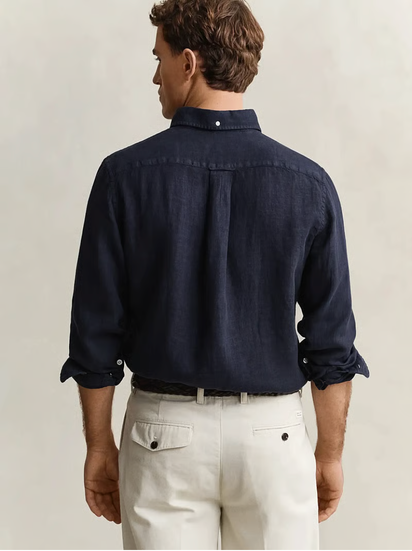 Chemise en lin teinté homme – légère et respirante – plusieurs coloris – Gant