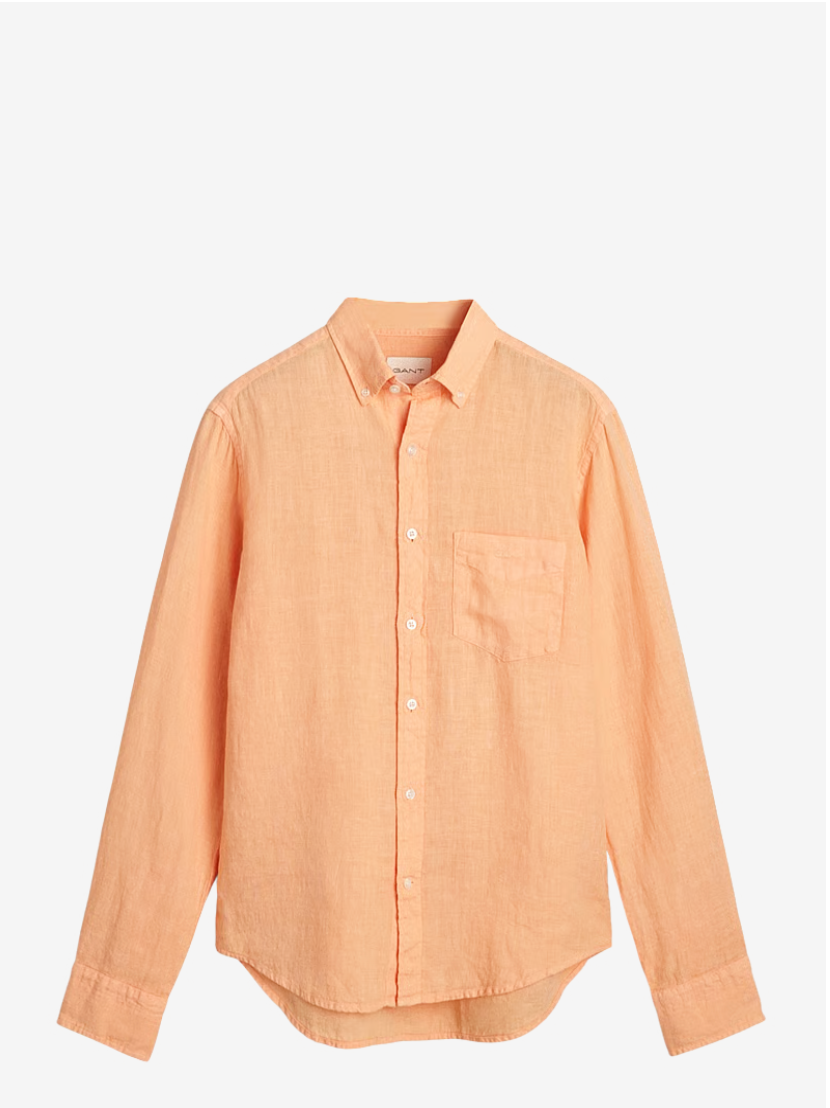 Chemise en lin teinté homme – légère et respirante – plusieurs coloris – Gant