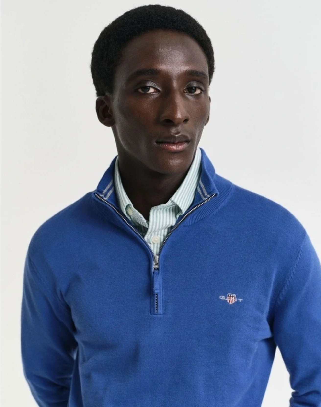 Pull homme 1/2 zip en coton – Confort premium et style casual chic – Gant