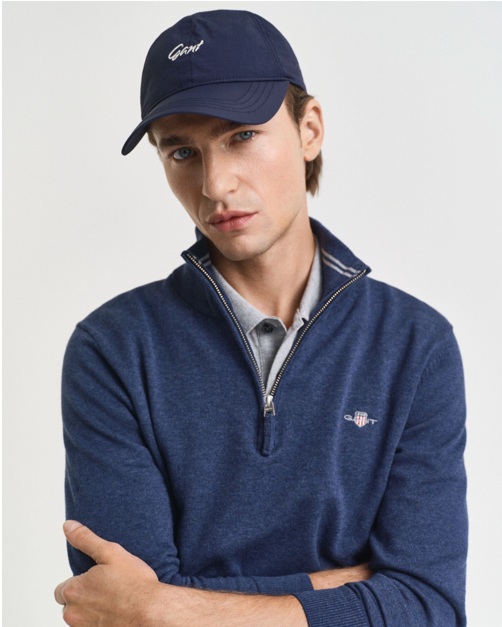 Pull homme 1/2 zip en coton – Confort premium et style casual chic – Gant