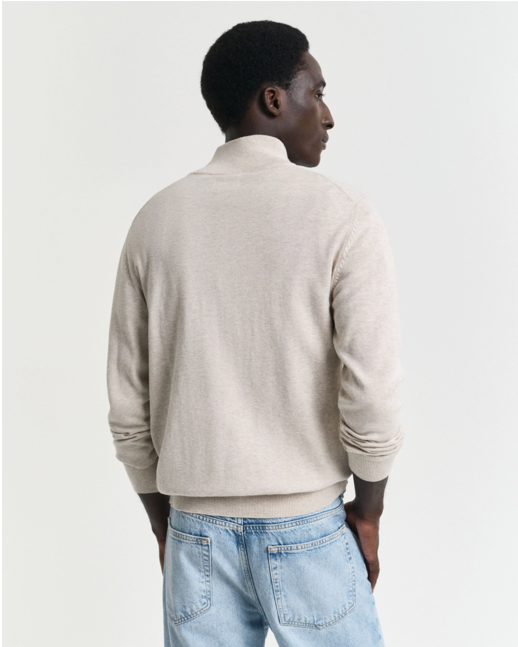 Pull homme 1/2 zip en coton – Confort premium et style casual chic – Gant