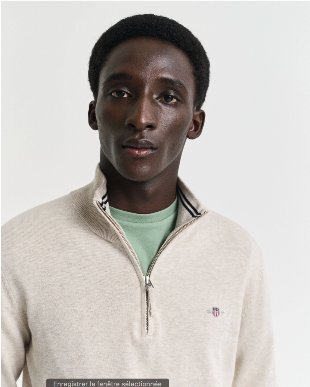 Pull homme 1/2 zip en coton – Confort premium et style casual chic – Gant