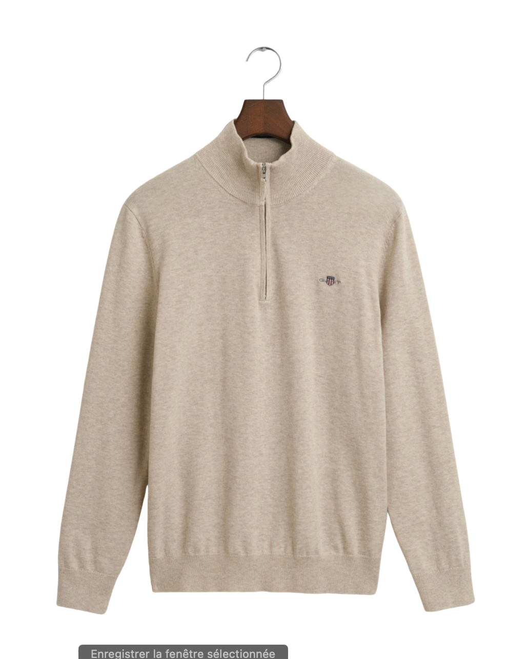 Pull homme 1/2 zip en coton – Confort premium et style casual chic – Gant