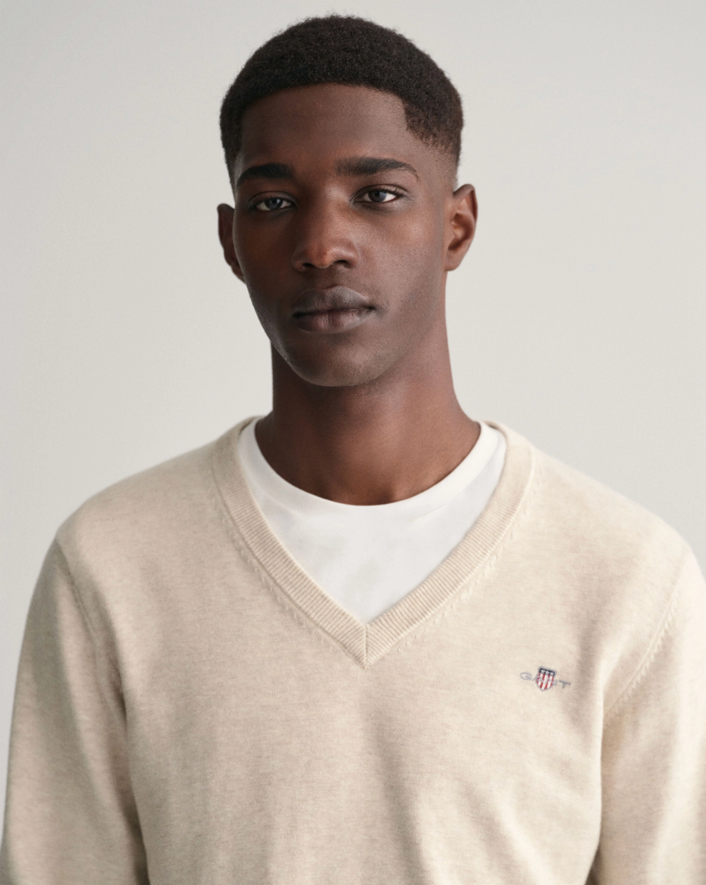 Pull en coton col en V homme élégant et confortable - Plusieurs coloris - Gant
