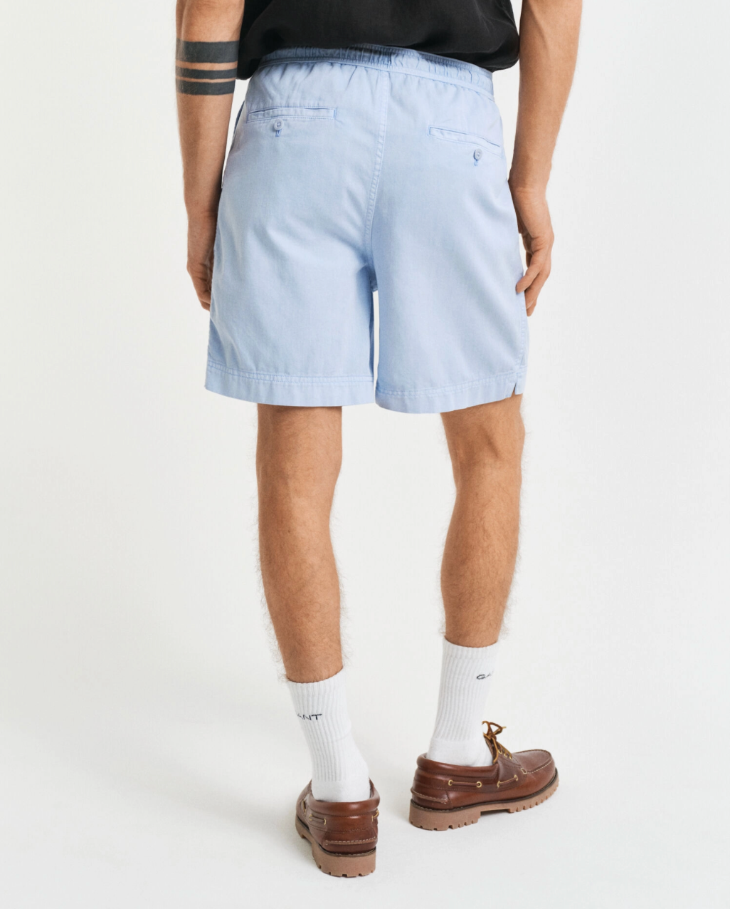 Short en coton doux casual homme – Taille élastique & cordon – Gant