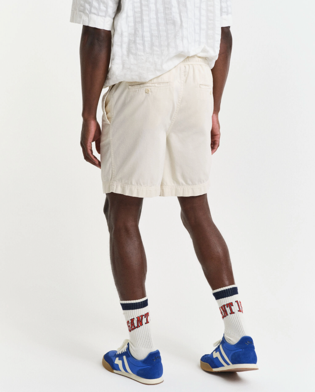 Short en coton doux casual homme – Taille élastique & cordon – Gant