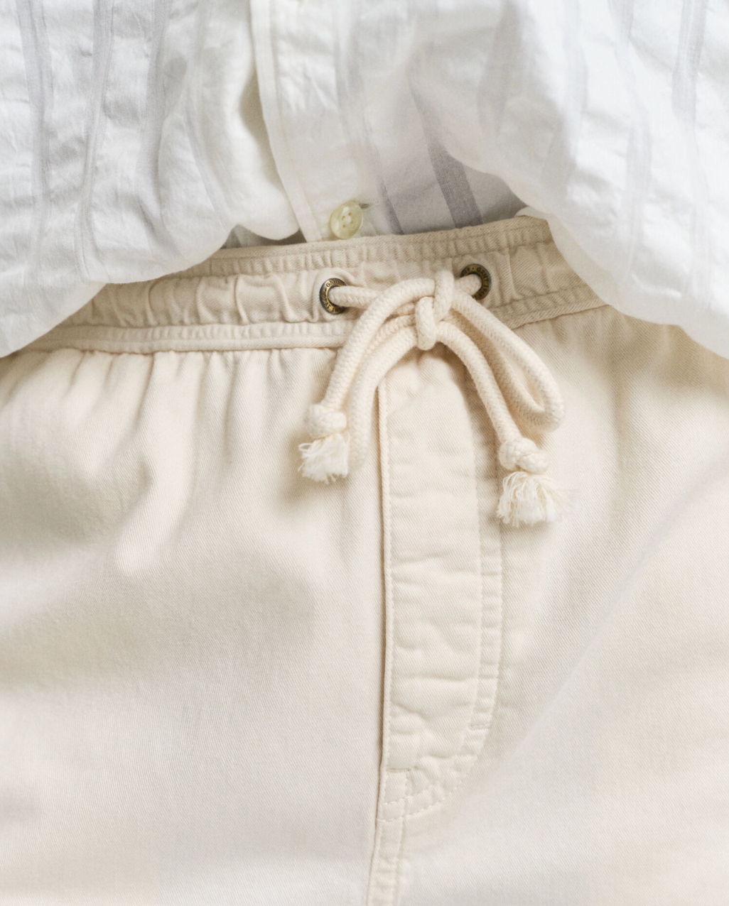 Short en coton doux casual homme – Taille élastique & cordon – Gant