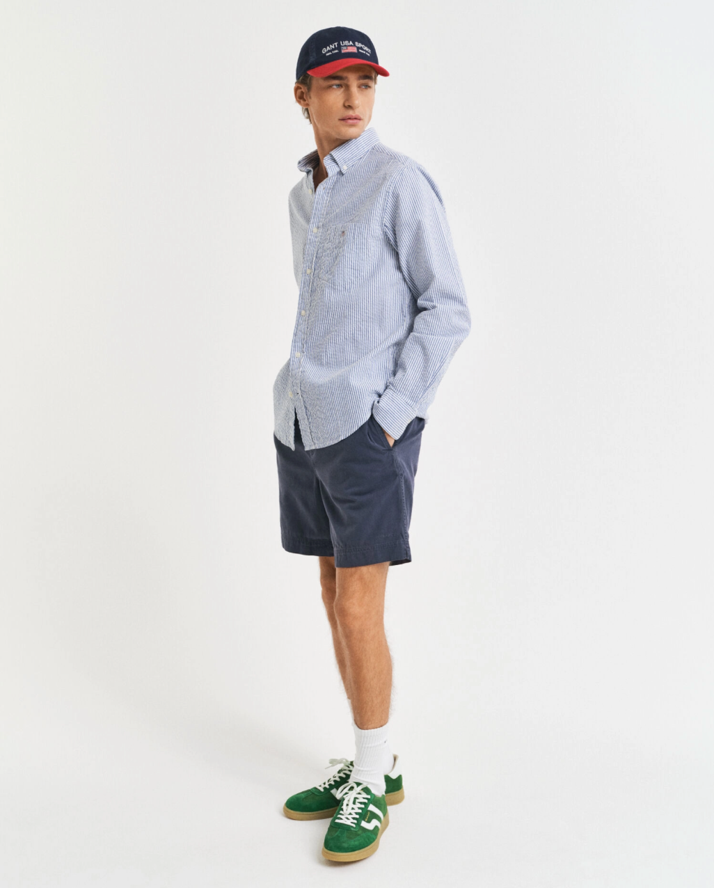 Short en coton doux casual homme – Taille élastique & cordon – Gant