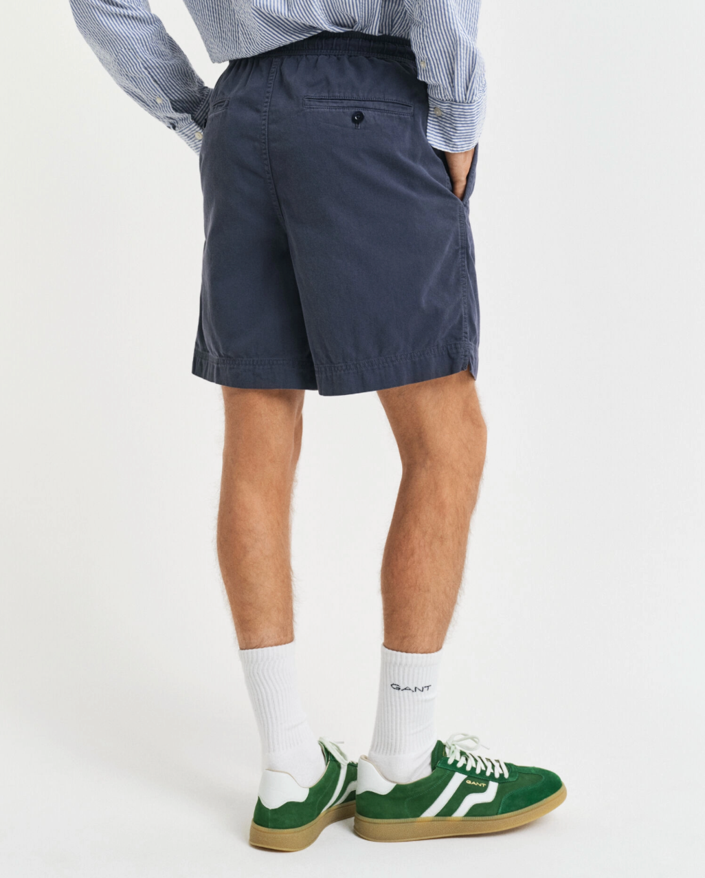 Short en coton doux casual homme – Taille élastique & cordon – Gant