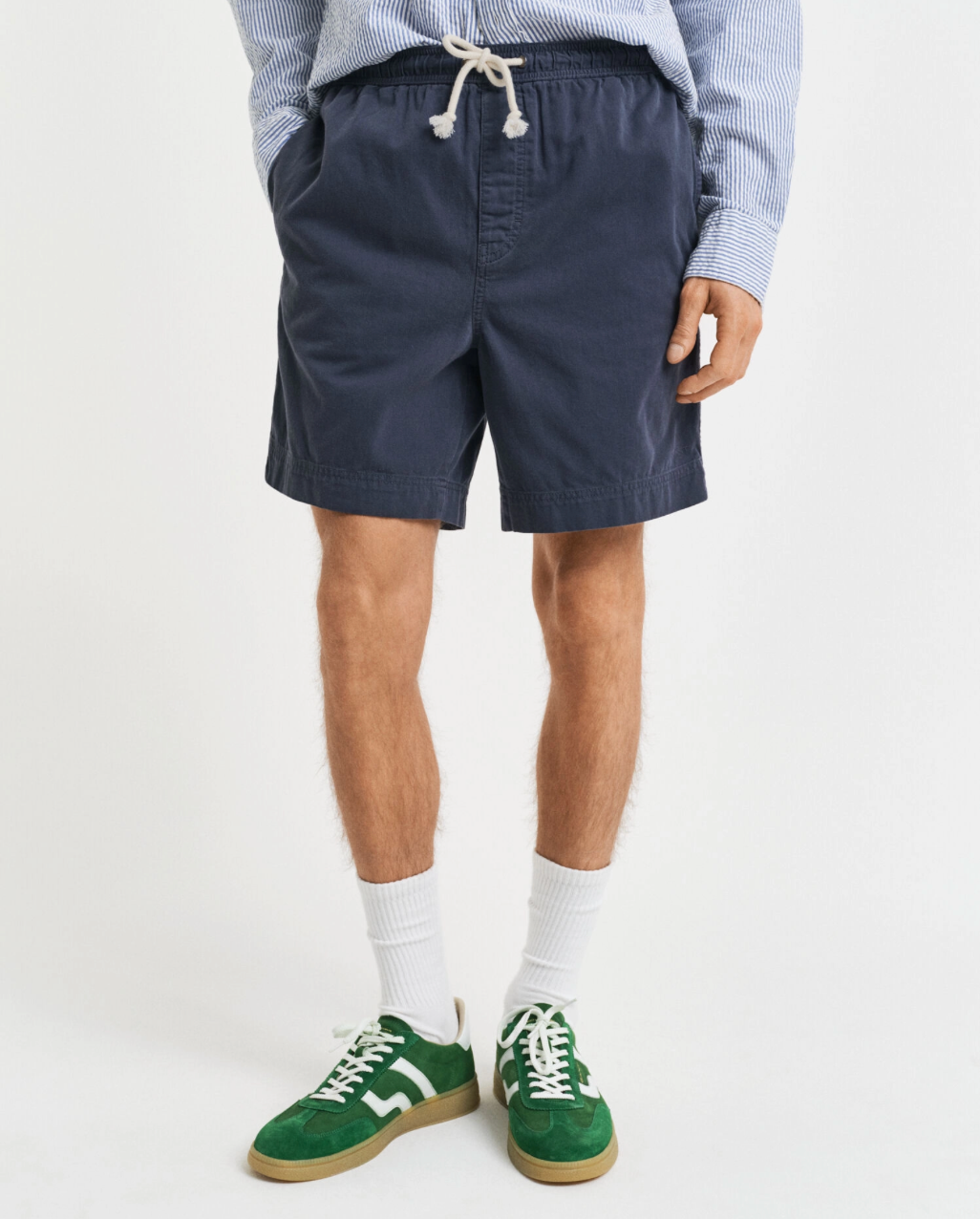 Short en coton doux casual homme – Taille élastique & cordon – Gant