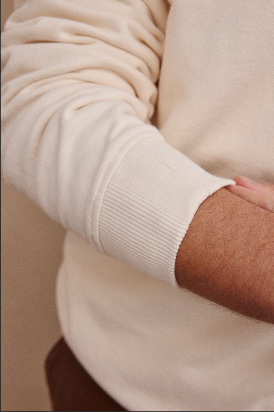 Sweat Marco en coton beige – confort minimaliste tendance homme - JAQK