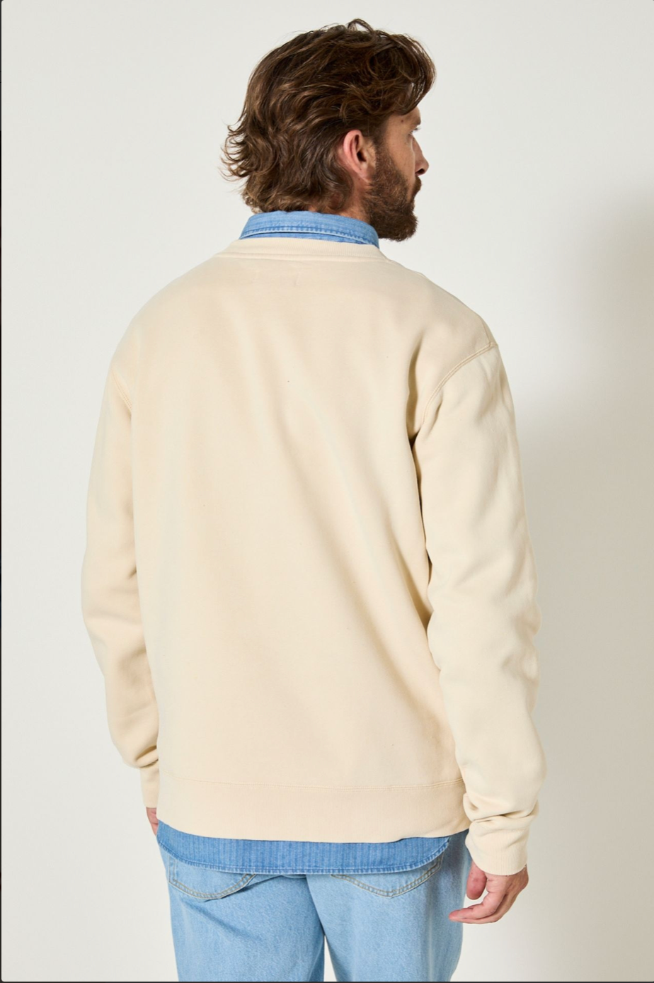 Sweat rétro beige en coton doux homme – Style casual premium - JAQK