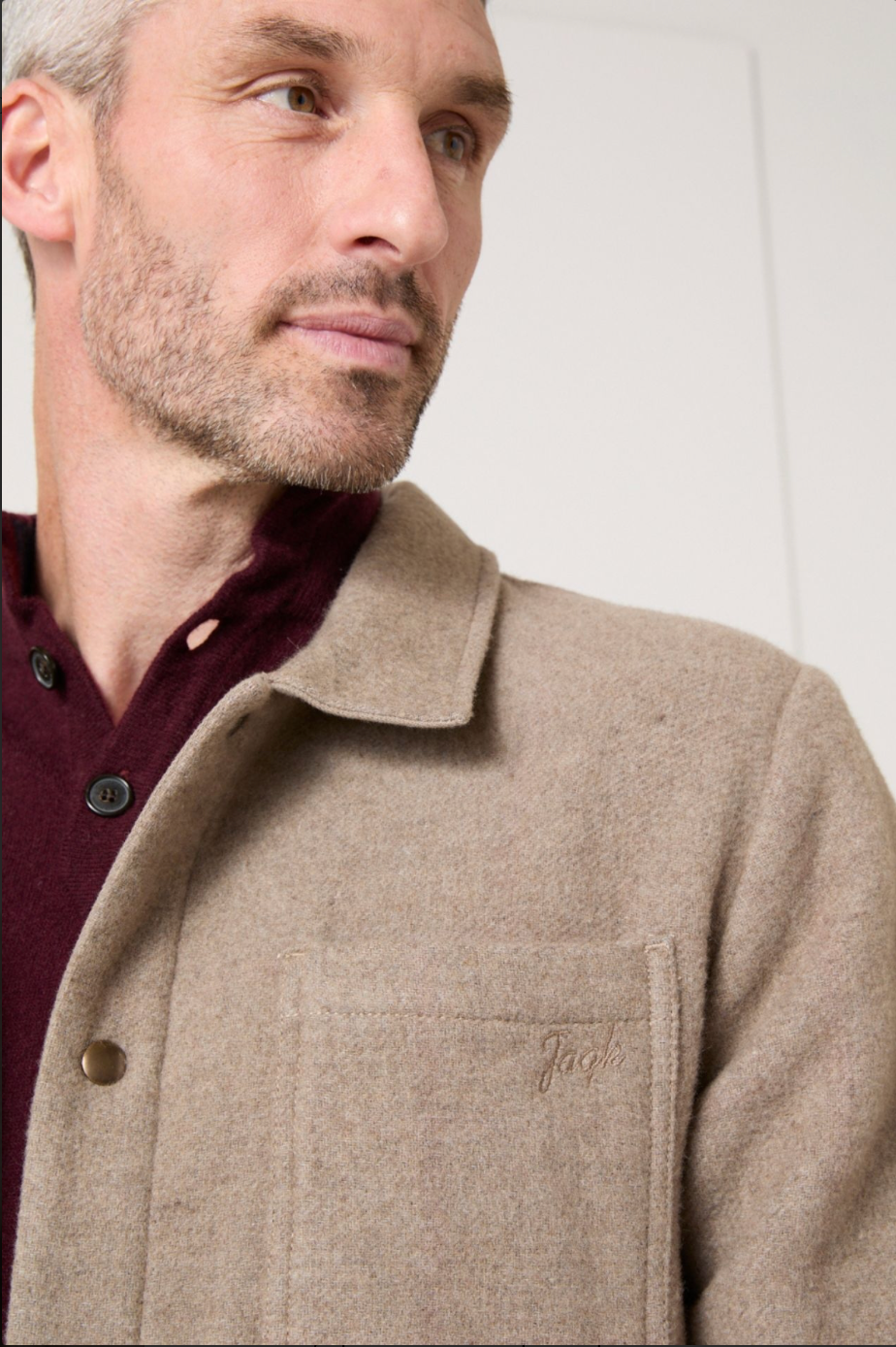 Veste en laine épaisse beige homme style workwear élégant – JAQK