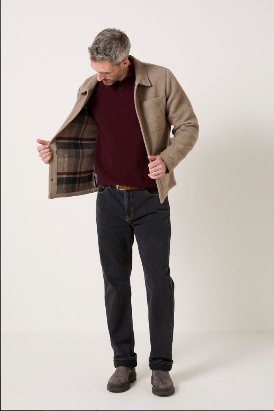 Veste en laine épaisse beige homme style workwear élégant – JAQK