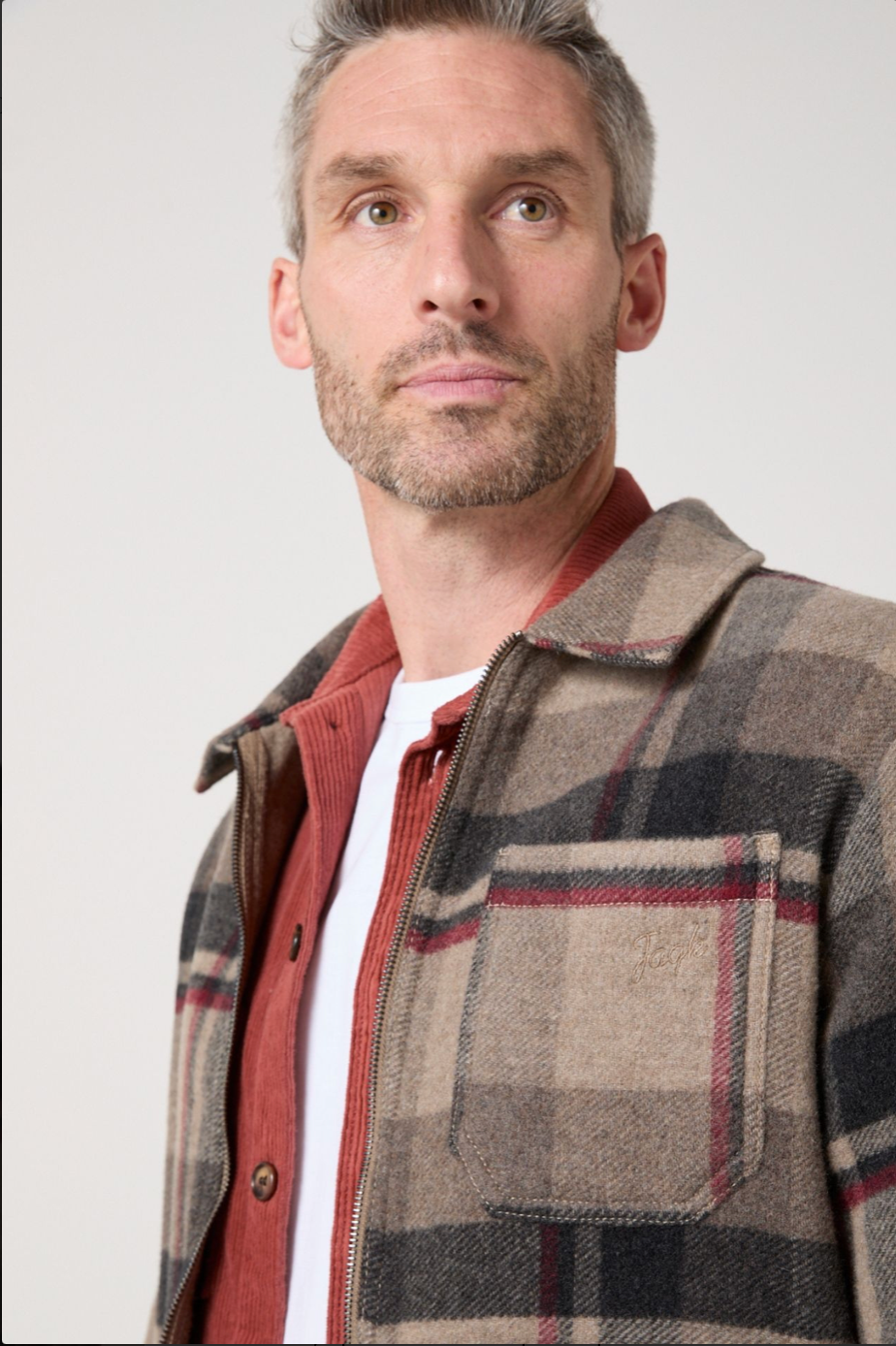 Veste en laine à carreaux homme style casual chic - JAQK