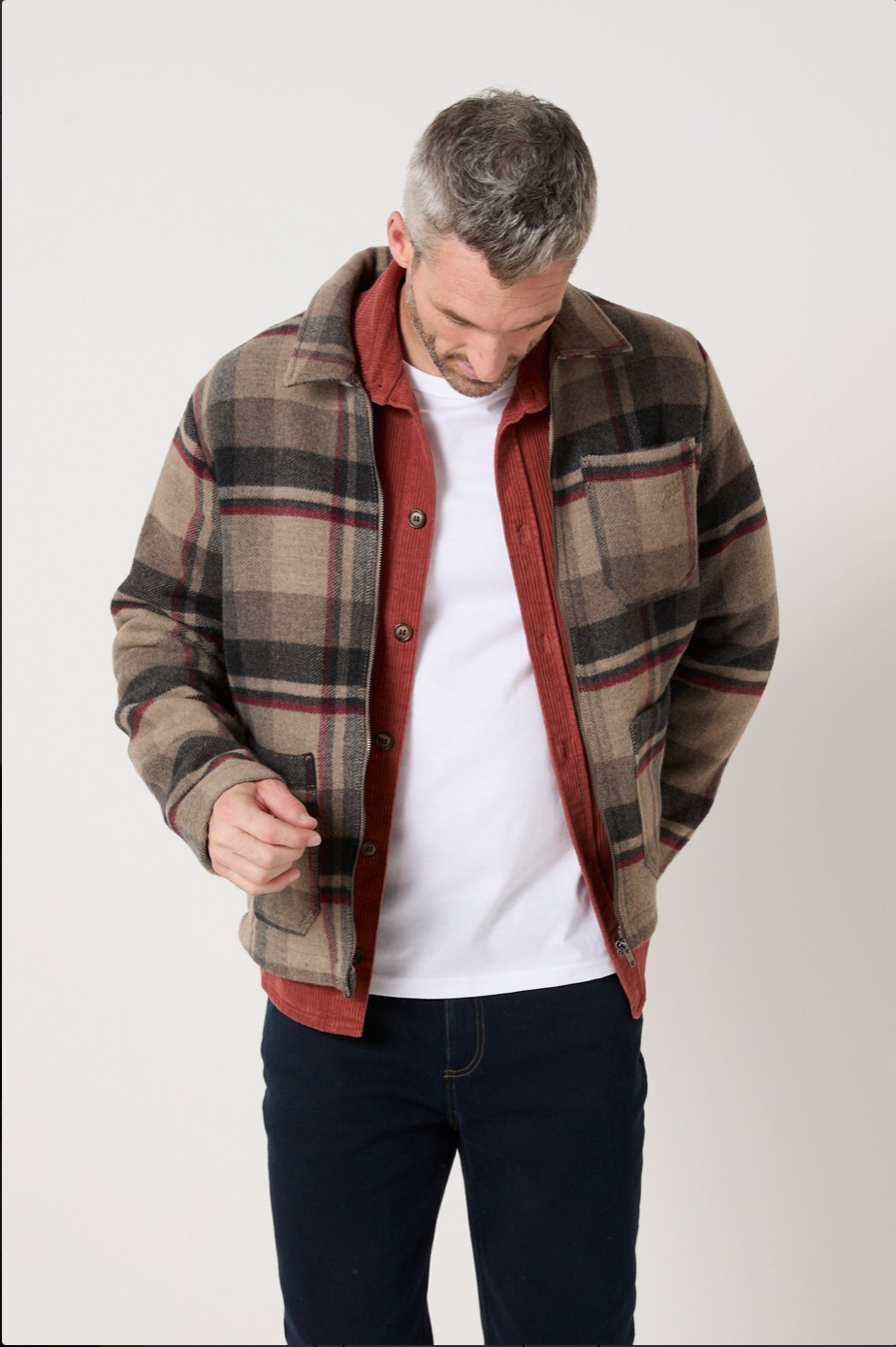Veste en laine à carreaux homme style casual chic - JAQK