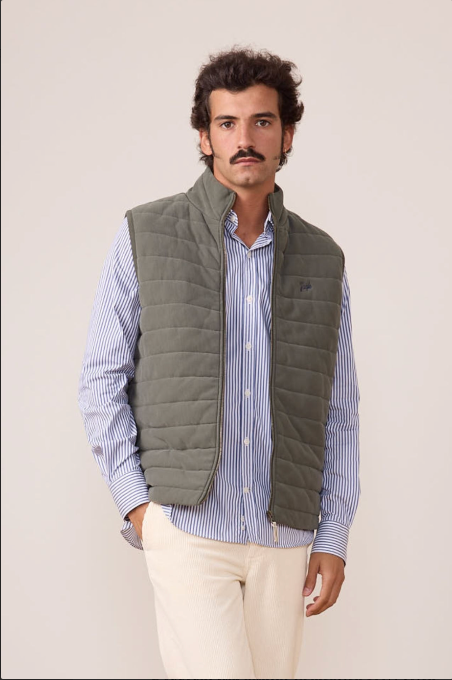 Veste matelassée sans manches AMIGOS en coton – Élégance casual homme - JAQK