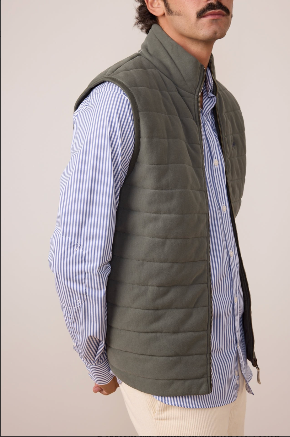 Veste matelassée sans manches AMIGOS en coton – Élégance casual homme - JAQK